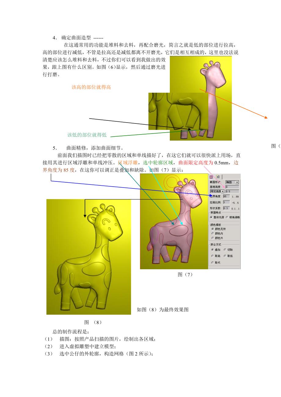 虚拟凋塑造型方法之三描图设计编修鹿形公仔.doc_第2页