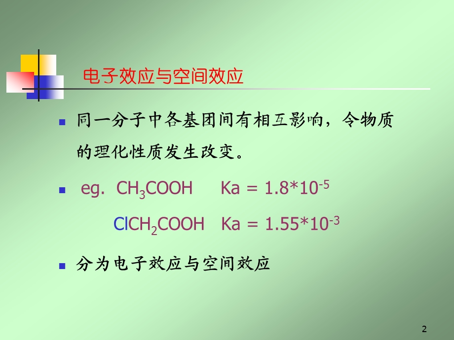 理论有机化学第二章电子效应与空间效应.ppt_第2页