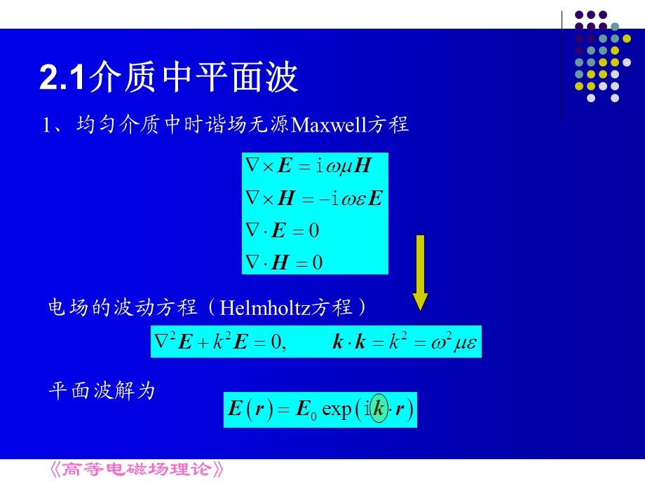 波动方程和平面波解.ppt_第2页