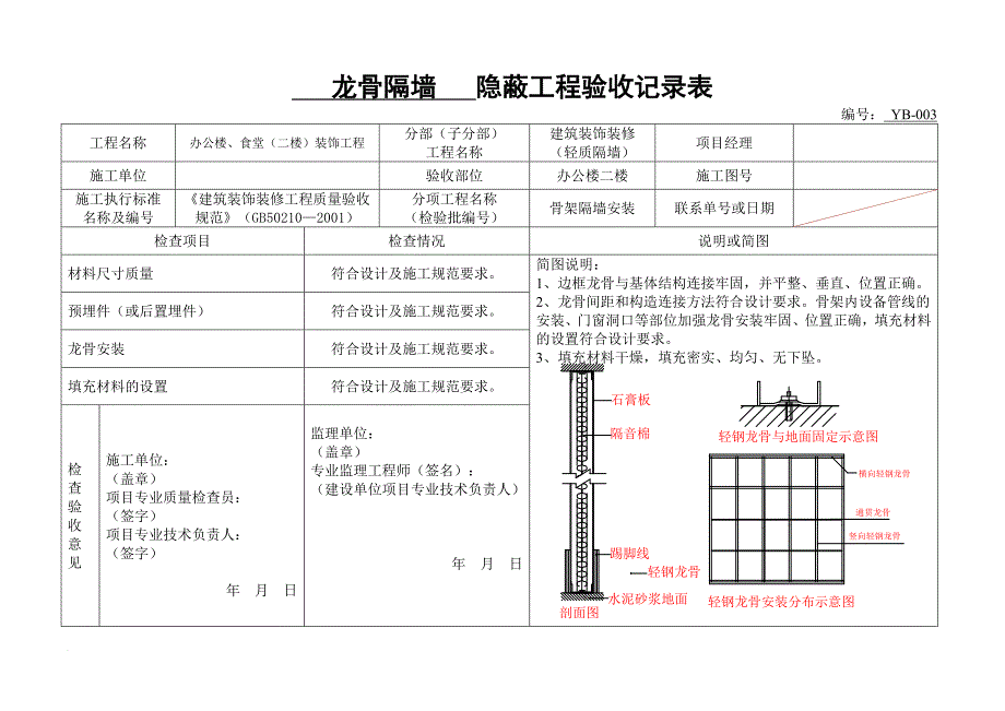 i轻钢龙骨隔墙隐蔽.doc_第3页