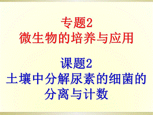 2.2土壤中分解尿素的细菌的分离与计数课件刘莎.ppt