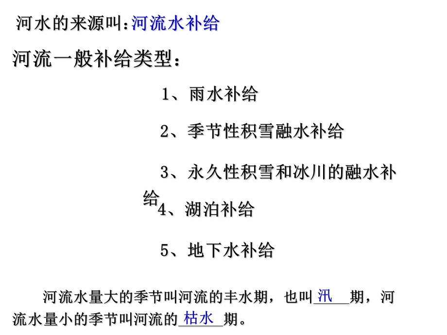 河流水的补给类型.ppt_第1页