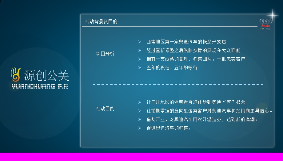 华星名仕奥迪汽车4S店开业典礼暨奥迪A5上市仪式策划方案 PPT素材.ppt_第3页