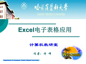 电子表格Excel简介.ppt