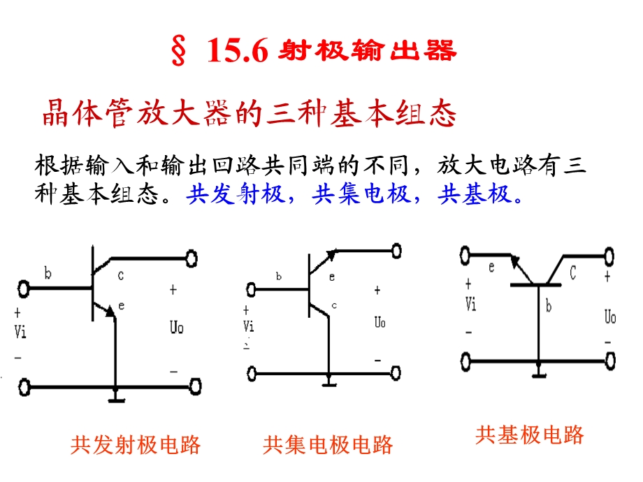 晶体管放大器的三种基本组态.ppt_第1页