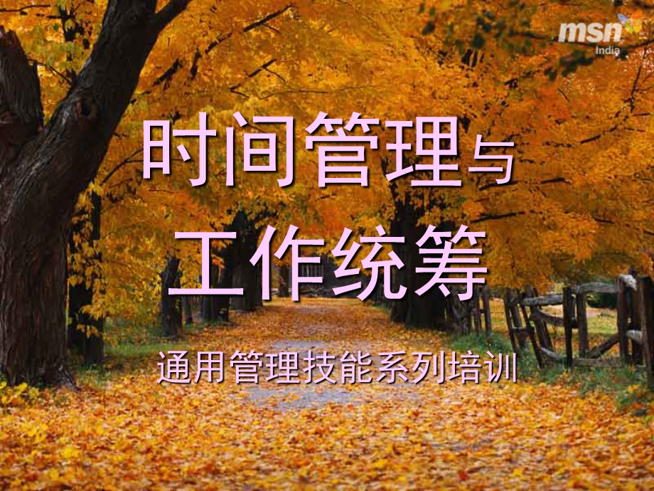 时间管理与工作统筹.ppt_第1页