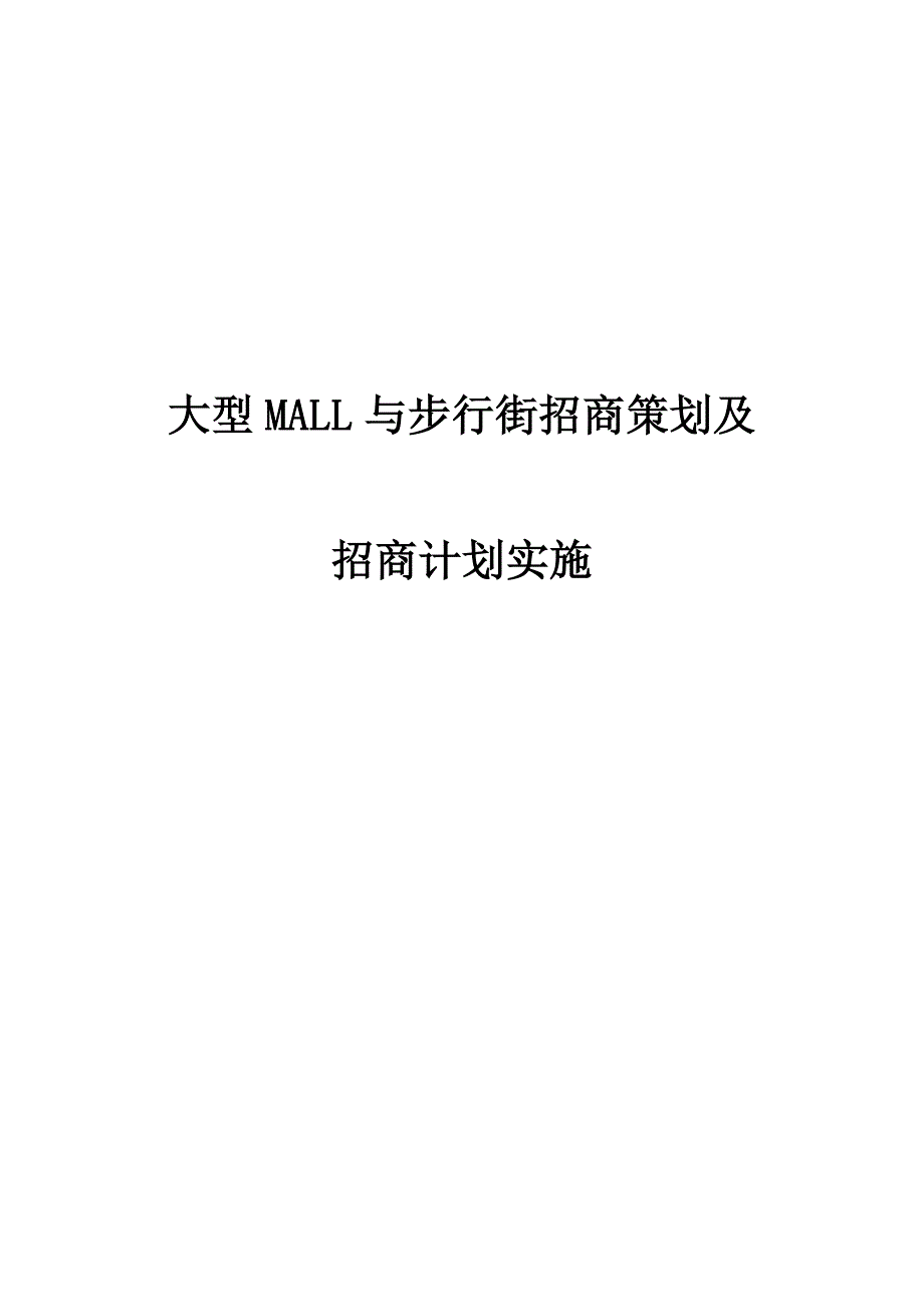 大型MALL与步行街招商策划方案及招商计划实施.doc_第2页