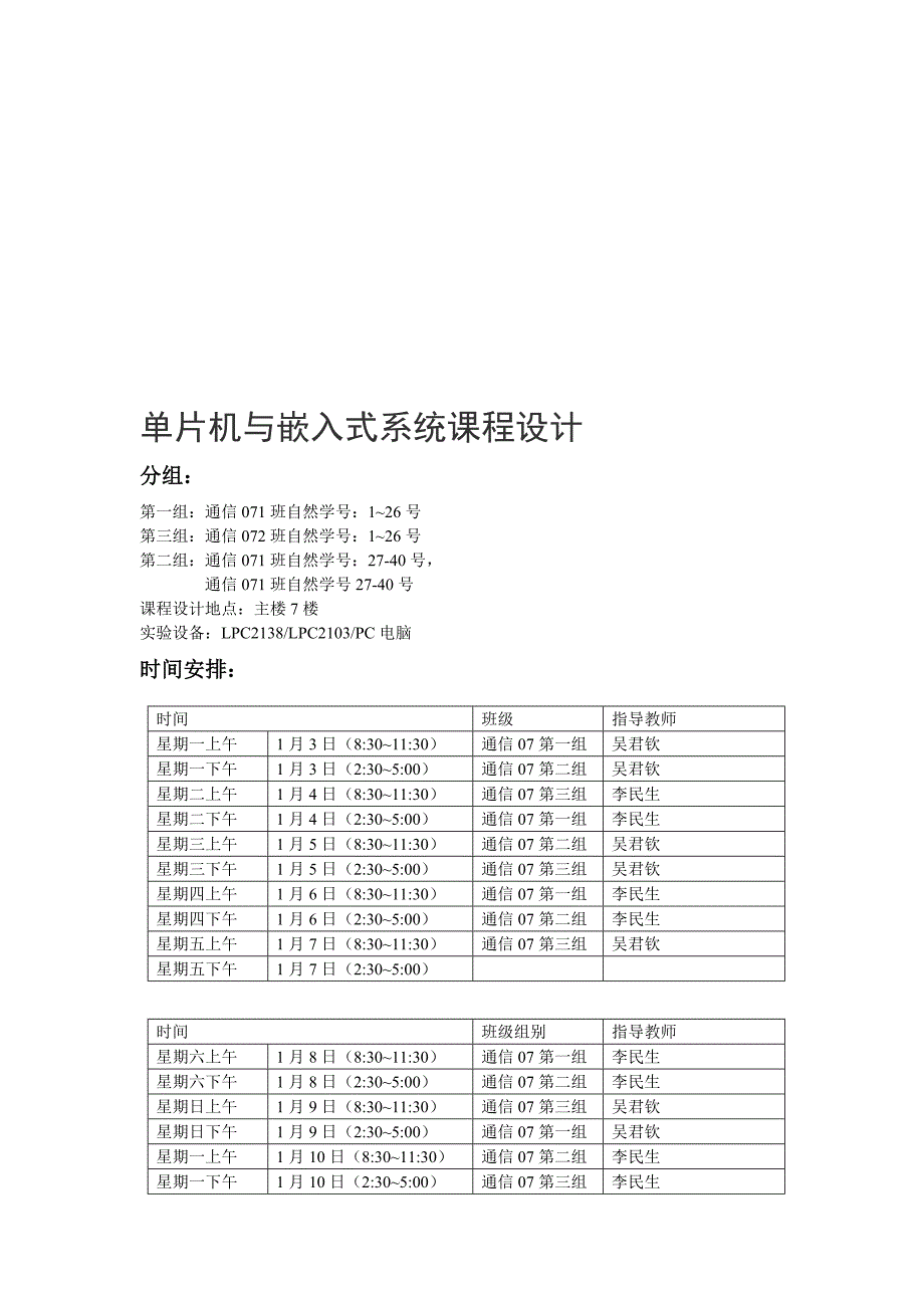 通信07单片机嵌入式系统课程设计基于LPC2103定时的PWM信号发生器计.doc_第1页