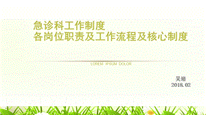 急诊科工作制度及岗位职责.ppt