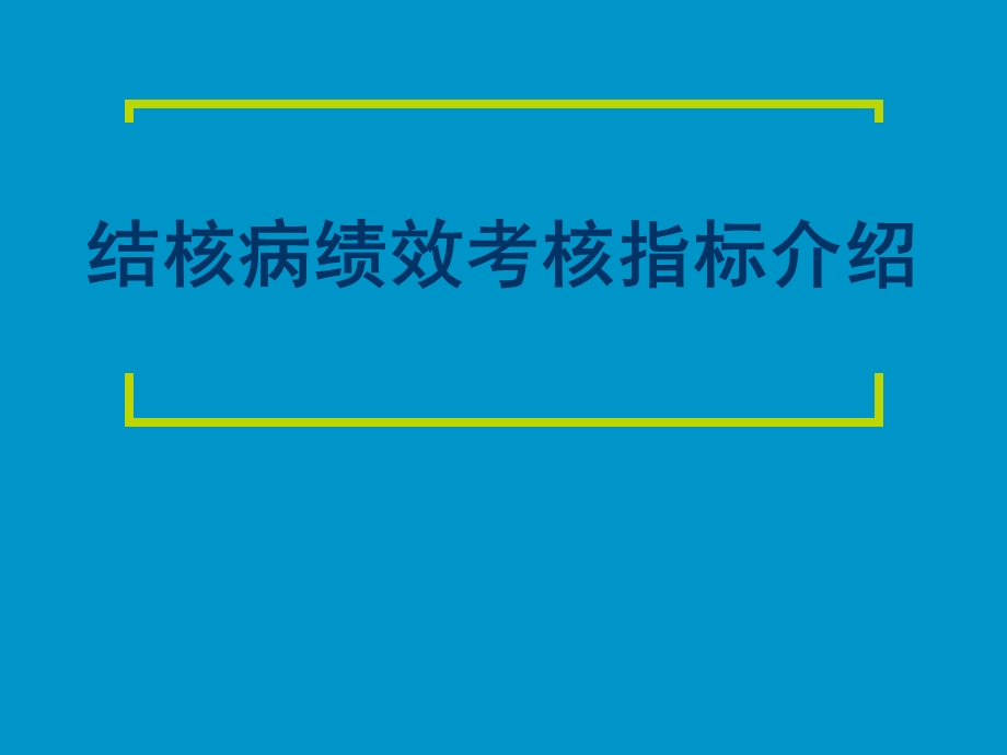 结核病绩效考核指标介绍讲述.ppt_第1页