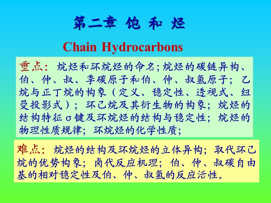 大学有机化学第二章饱和烃.ppt_第1页