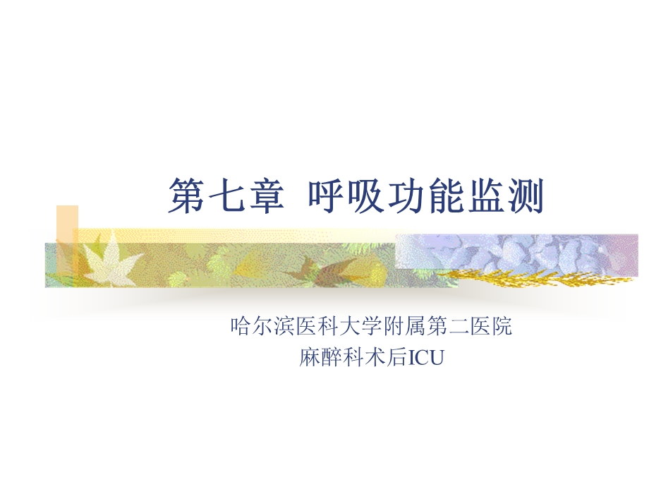 呼吸功能监测PPT课件.ppt_第1页