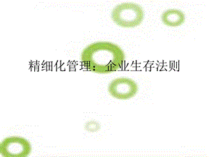 精细化管理企业生存法则.ppt