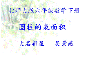 北师大版六年级数学下册圆柱的表面积课件.ppt