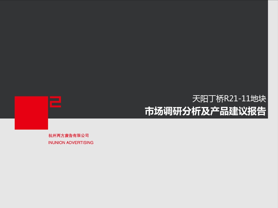 杭州天阳丁桥R2111地块市场调研分析及产品建议报告.ppt_第1页