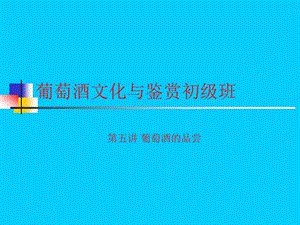 葡萄酒文化葡萄酒的品尝.ppt