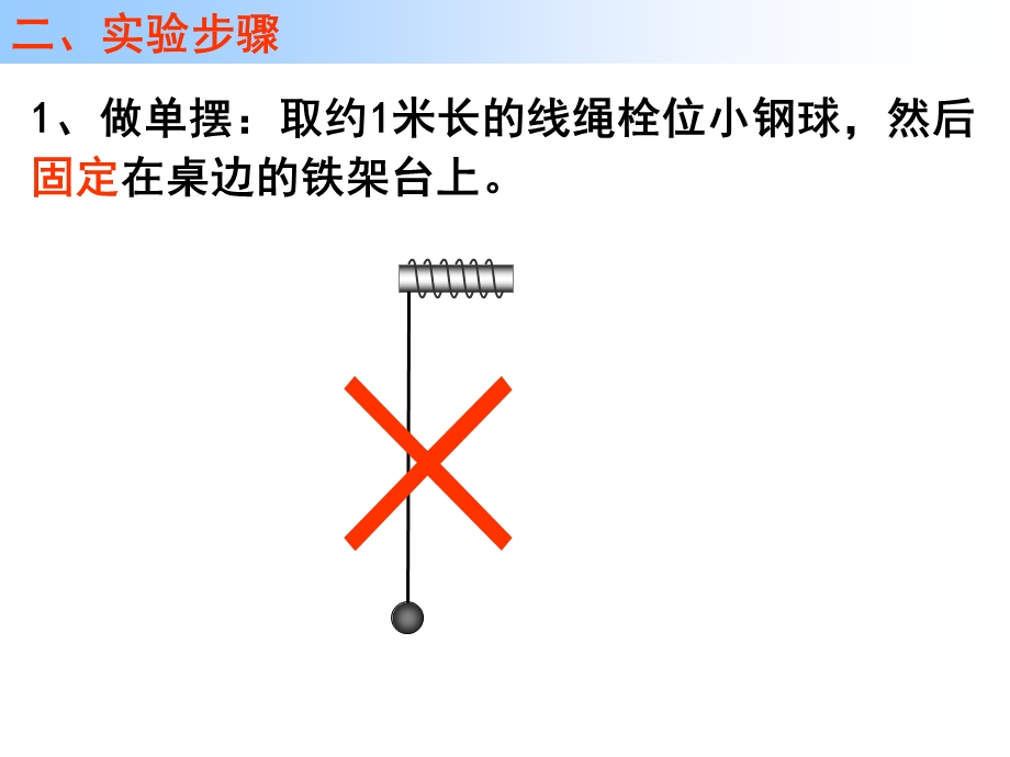 高二物理研究用单摆测重力加速度.ppt_第3页