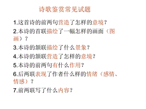 诗歌鉴赏常见问题设置方式.ppt