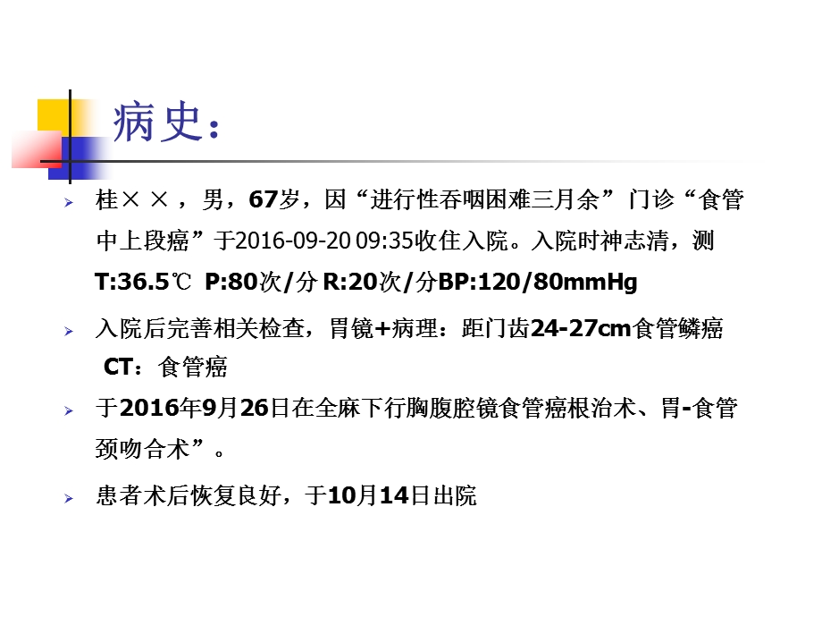 食管癌围手术期的护理个案查房ppt课件.ppt_第2页