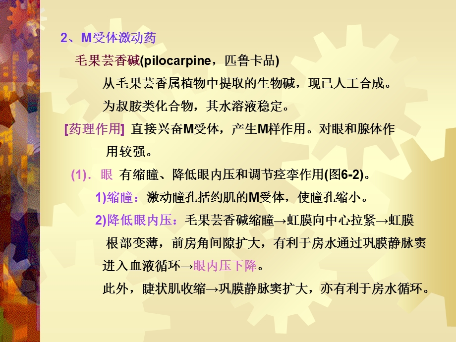 胆碱受体激动药及抗胆碱酯酶药.ppt_第3页