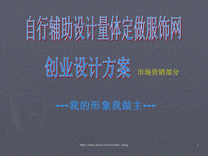 【设计方案】创业设计方案 自行辅助设计量体定做服饰网PPT.ppt