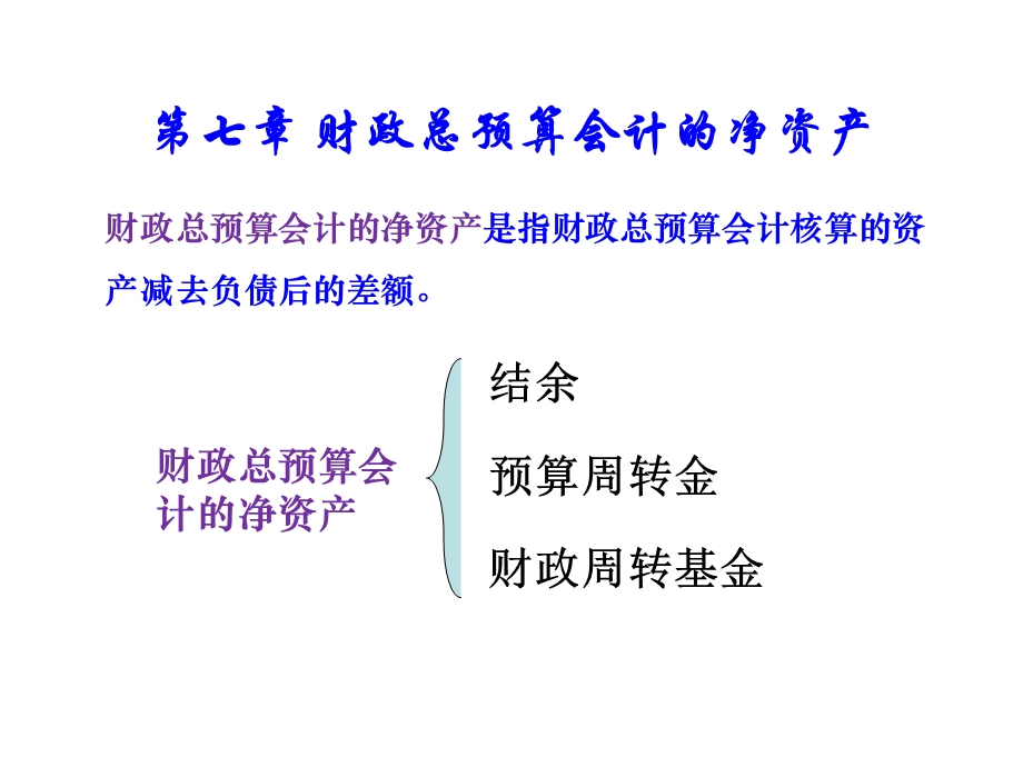 财政总预算会计的净资产.ppt_第1页