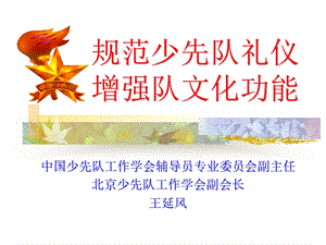 规范少先队礼仪(王延风.ppt