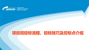 内部培训招投标流程、标书技巧及控标点.ppt