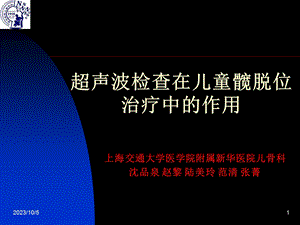 超声波检查在儿童髋脱位治疗中的作用ppt课件.ppt