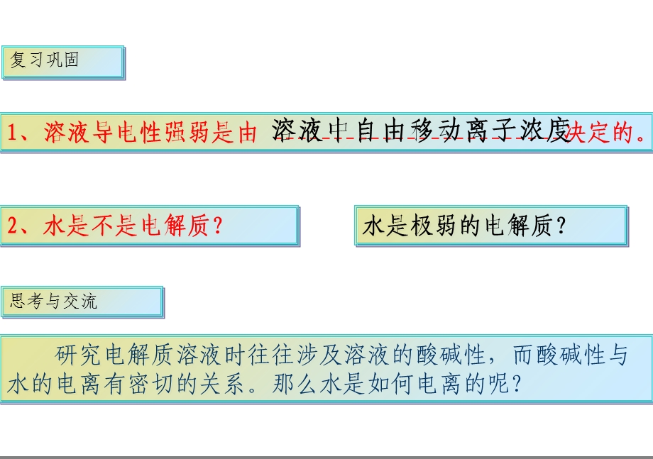 高二化学选修4水的电离和溶液的酸碱性课件.ppt_第2页