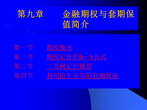 金融期权与套期保值简介.ppt