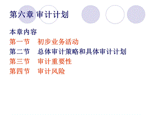 计划审计工作发给学生.ppt