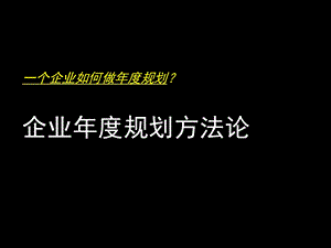 麦肯锡-企业年度规划方法论.ppt