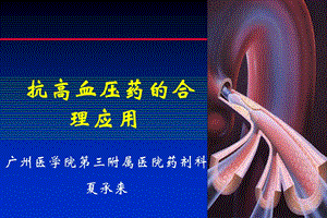 高血压药物的合理应用xiacl.ppt