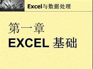 Excel数据处理.ppt