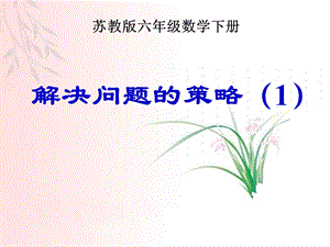 六下数学解决问题的策略.ppt