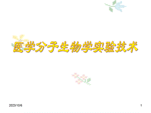 医学分子生物学技术.ppt