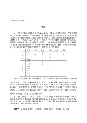 太阳能小屋设计模型论文.doc