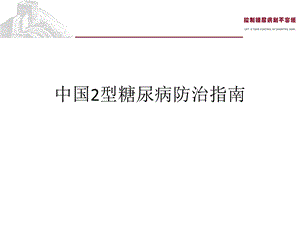 中国2型糖尿病防治指南【课件PPT】.ppt