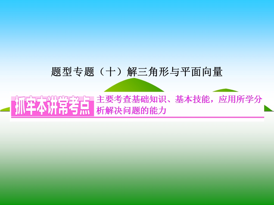 题型专题解三角形与平面向量.ppt_第1页