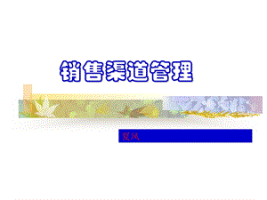 销售渠道中的关系营销.ppt