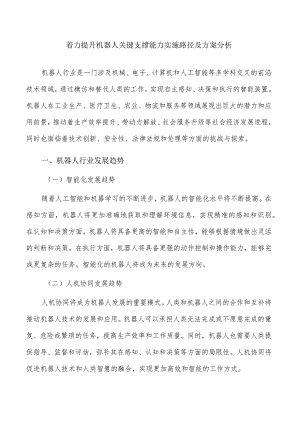 着力提升机器人关键支撑能力实施路径及方案分析.docx