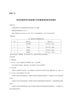 陕西省建筑用夹层玻璃产品质量监督抽查实施细则.docx