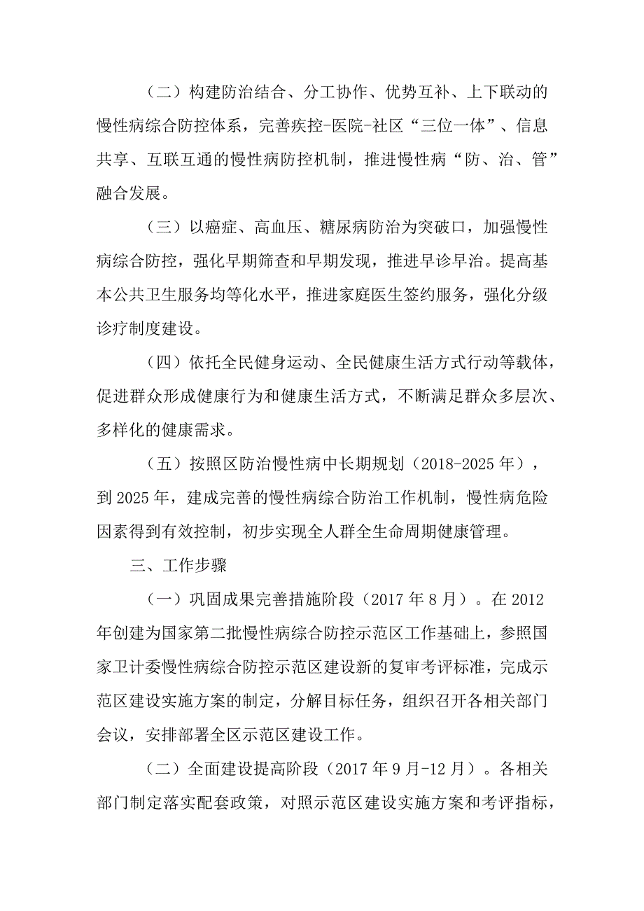 关于新时代国家慢性非传染性疾病综合防控示范区建设的实施方案.docx_第2页