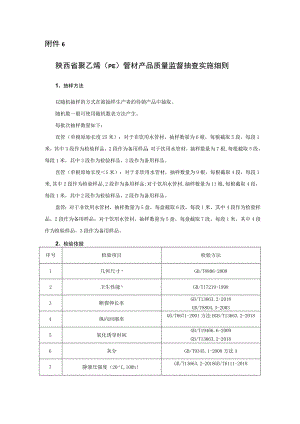 陕西省聚乙烯（PE）管材产品质量监督抽查实施细则.docx