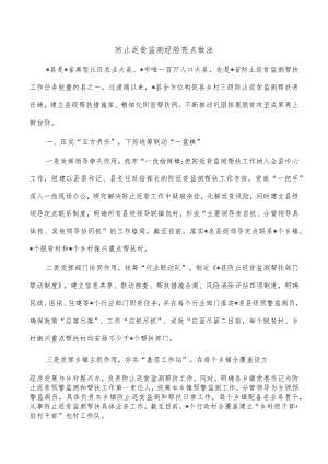 防止返贫监测经验亮点做法.docx