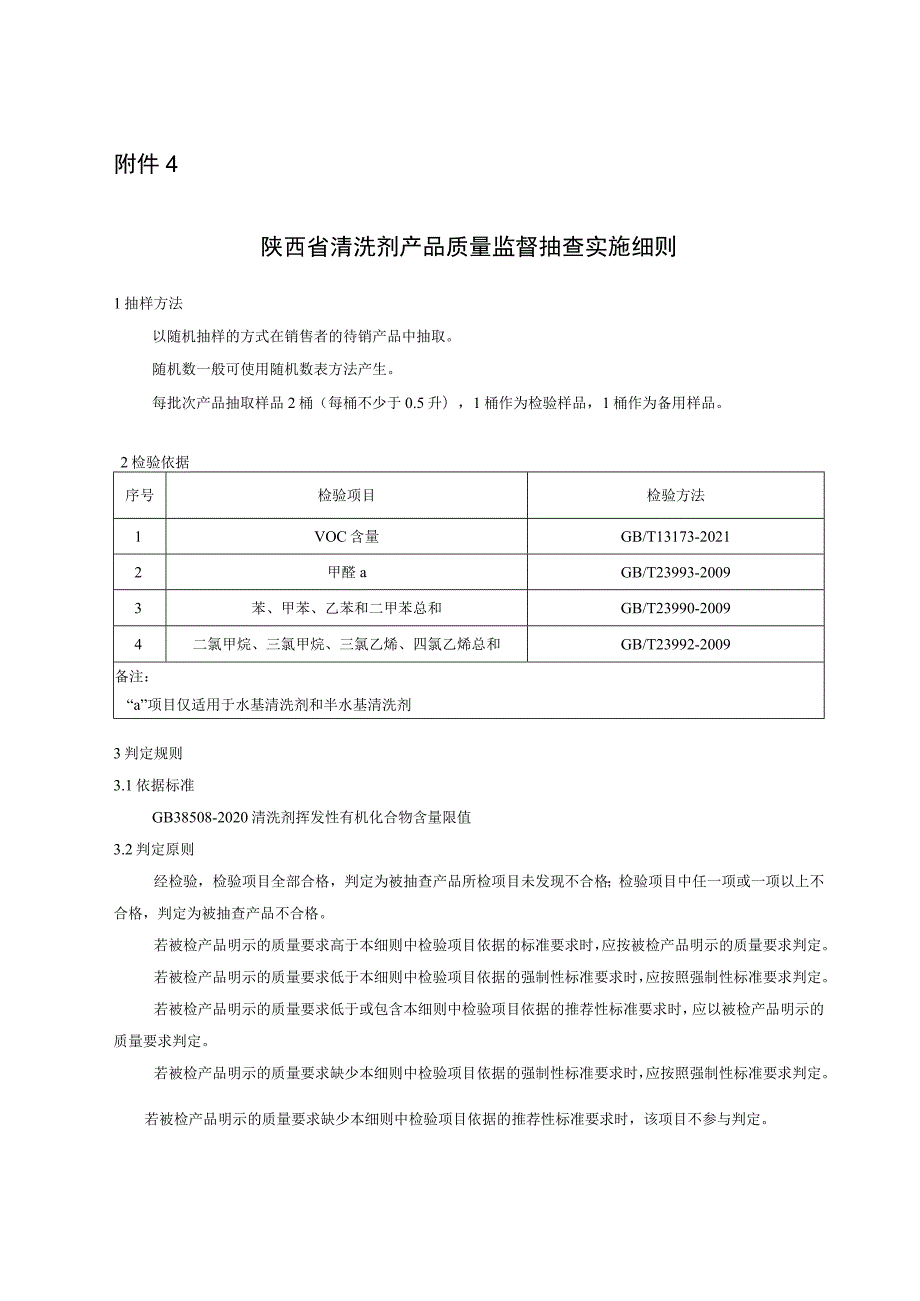 陕西省清洗剂产品质量监督抽查实施细则.docx_第1页