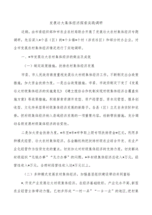 发展壮大集体经济探索实践调研.docx