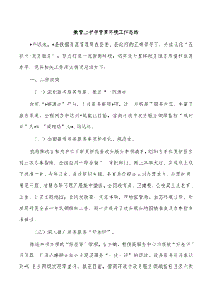 数管上半年营商环境工作总结.docx