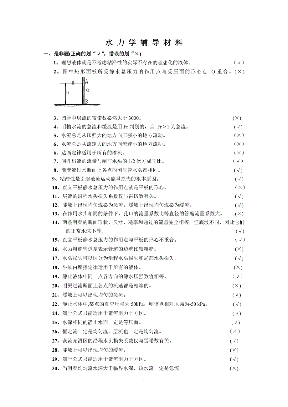 100407大学那些事儿水力学辅导习题.doc_第1页